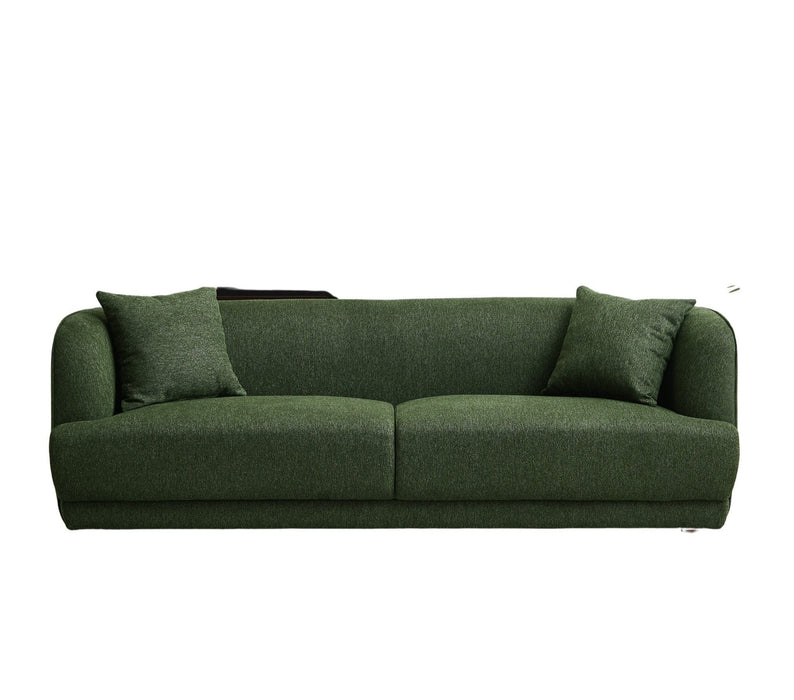 Larisa Green Linen Sofa