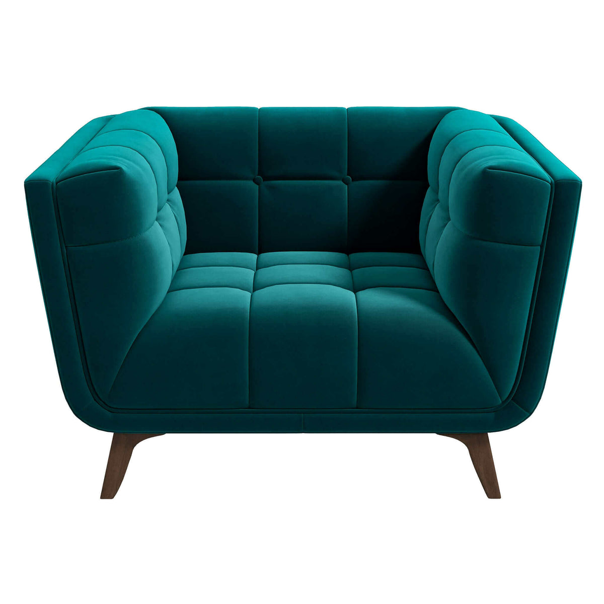 Addison Mid Century Modern Teal Velvet Lounge Chair