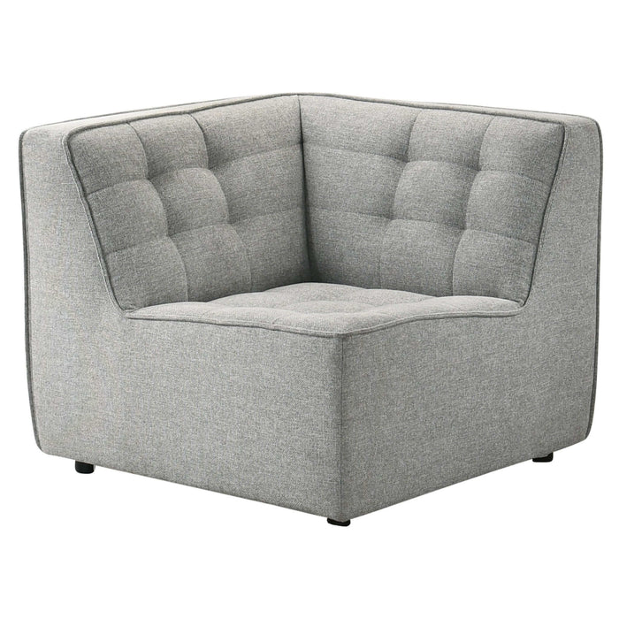 Selen  Light Grey Linen Corner Sectional Sofa