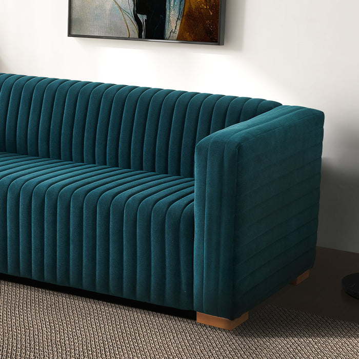 Elara Sofa - Blue Velvet