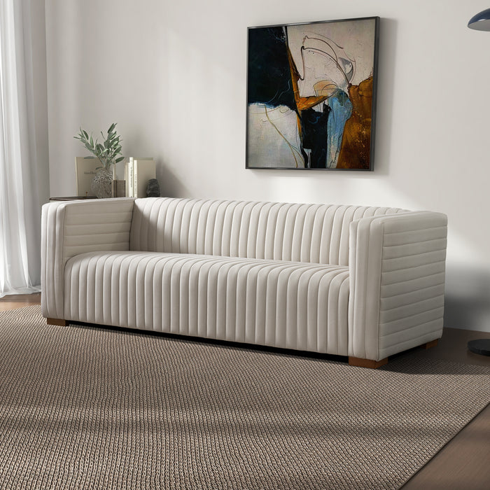 Elara Sofa - Cream Velvet