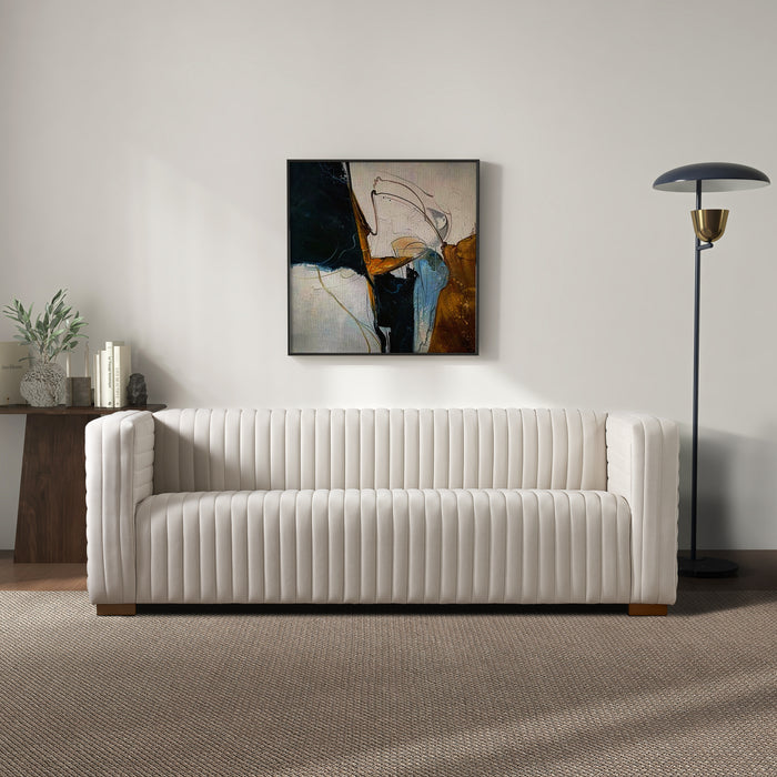 Elara Sofa - Cream Velvet