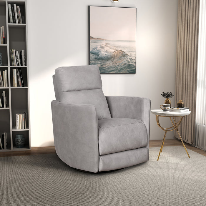 Lawson Swivel Glider Suede Recliner Chair - Latte