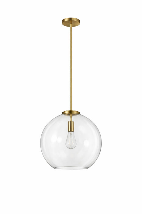Gleam Pendant Lamp - Satin Brass and Clear Glass