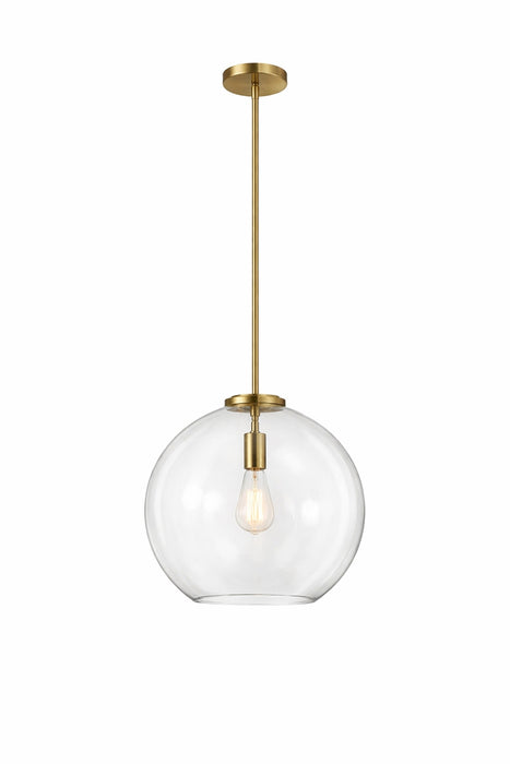 Gleam Pendant Lamp - Satin Brass and Clear Glass