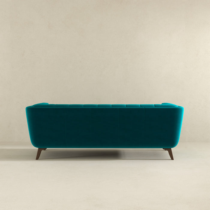 Addison Large Teal Velvet Sofa