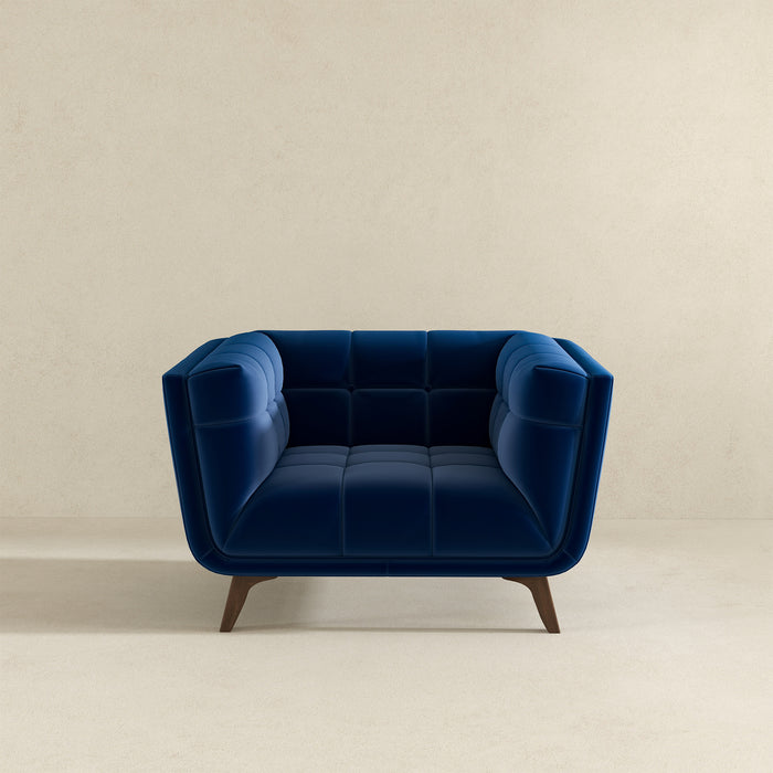 Addison Dark Blue Velvet Lounge Chair