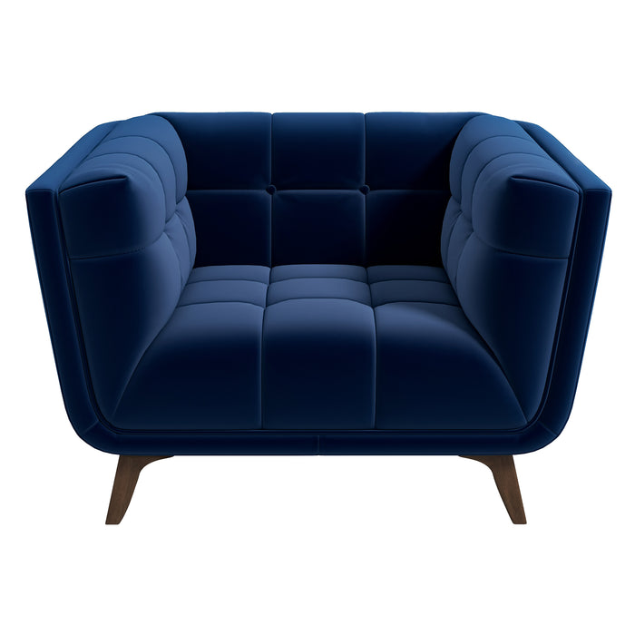 Addison Dark Blue Velvet Lounge Chair