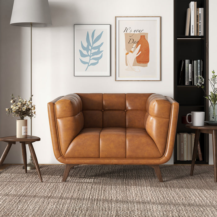 Addison Lounge Chair (Cognac Leather)