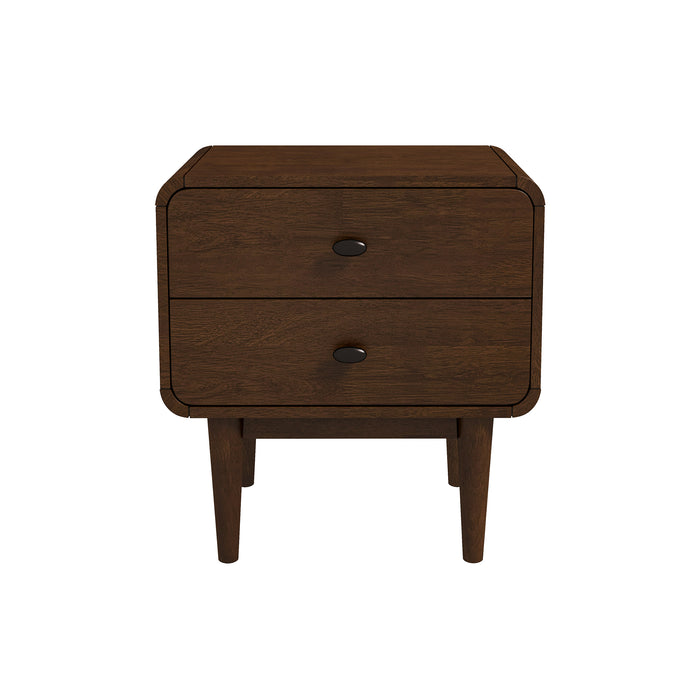 Alexa Mid Century Modern Style Night Stand 2-Drawer