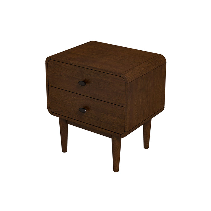 Alexa Mid Century Modern Style Night Stand 2-Drawer