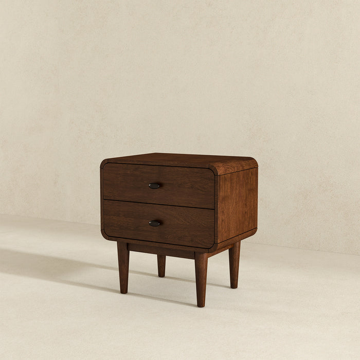 Alexa Mid Century Modern Style Night Stand 2-Drawer