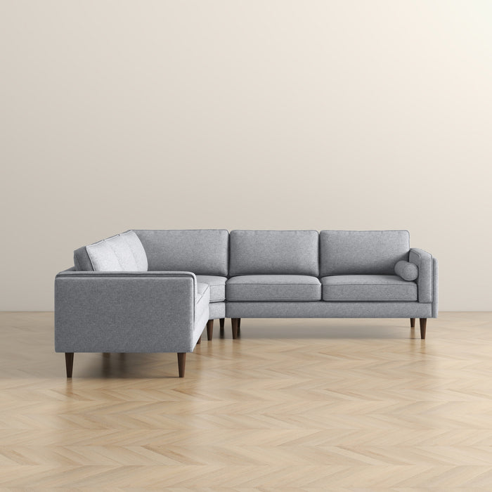 Amber Light Grey Corner Sectional Sofa