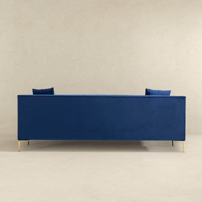 Angelina Sofa 91" (Dark Blue Velvet)