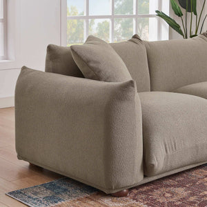 Kely Mid-Century Modern 100'' Boucle Upholstered Sofa