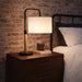 Arcus Paniz Table Lamp | Metal Swirl & Cylinder Shade