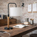 Arcus Paniz Table Lamp | Metal Swirl & Cylinder Shade