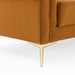 Lewis Velvet Sofa | Cognac Channel-Tufted Sofa with Gold Legs | Ashcroft Imports Furniture