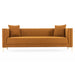 Lewis Velvet Sofa | Cognac Channel-Tufted Sofa with Gold Legs | Ashcroft Imports Furniture