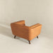 Addison Mid-Century Modern Cognac Genuine Leather Lounge Chair | Ashcroft Imports Furniture
