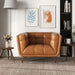 Addison Mid-Century Modern Cognac Genuine Leather Lounge Chair | Ashcroft Imports Furniture