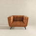 Addison Mid-Century Modern Cognac Genuine Leather Lounge Chair | Ashcroft Imports Furniture