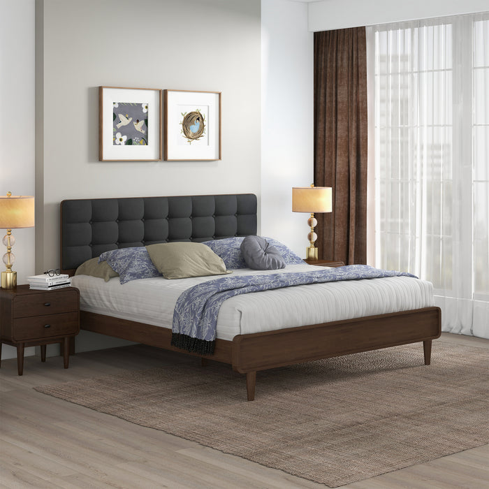 Alvarez Dark Grey King Fabric Bed | Ashcroft Imports Furniture