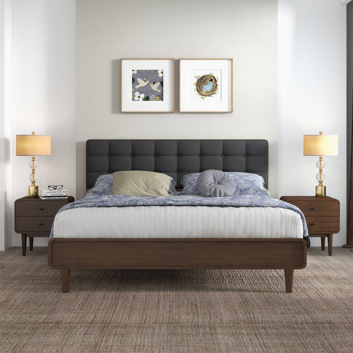 Alvarez Dark Grey King Fabric Bed | Ashcroft Imports Furniture