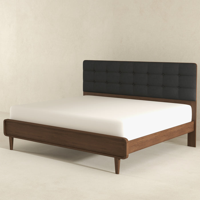 Alvarez Dark Grey King Fabric Bed | Ashcroft Imports Furniture