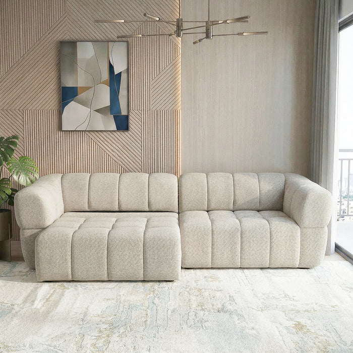 Burntwood Light Brown Chenille PWR Slider Sofa