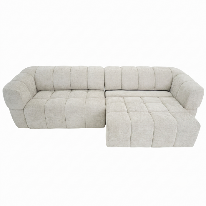 Burntwood Light Brown Chenille PWR Slider Sofa
