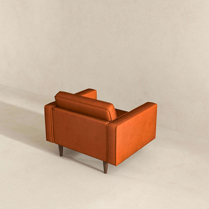 Casey  Burnt Orange Velvet Lounge Chair- Ashcroft Furniture