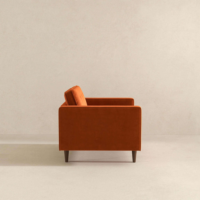 Casey  Burnt Orange Velvet Lounge Chair- Ashcroft Furniture