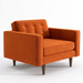 Casey  Burnt Orange Velvet Lounge Chair- Ashcroft Furniture