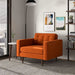 Casey  Burnt Orange Velvet Lounge Chair- Ashcroft Furniture