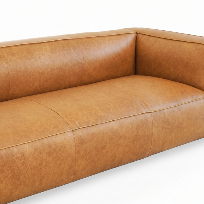 Colton Modern Luxury Genuine Leather Rectangular Sofa | Ashcroft Imports Furniture