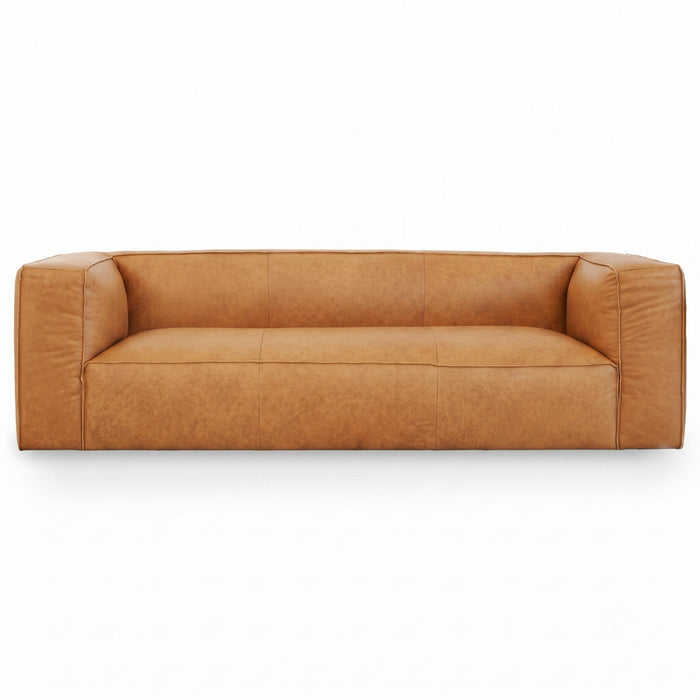Colton Modern Luxury Genuine Leather Rectangular Sofa | Ashcroft Imports Furniture