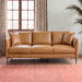 Cooperstown Comfortable Mid-Century Modern Leather Sofa with Removable Cushions | Ashcroft Imports Furniture