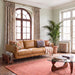 Cooperstown Comfortable Mid-Century Modern Leather Sofa with Removable Cushions | Ashcroft Imports Furniture