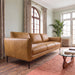 Cooperstown Comfortable Mid-Century Modern Leather Sofa with Removable Cushions | Ashcroft Imports Furniture