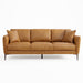 Cooperstown Comfortable Mid-Century Modern Leather Sofa with Removable Cushions | Ashcroft Imports Furniture