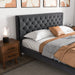 Dillon Mid-Century Modern Velvet Upholstered Platform Bed | Ashcroft Imports Furniture
