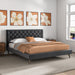 Dillon Mid-Century Modern Velvet Upholstered Platform Bed | Ashcroft Imports Furniture