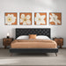 Dillon Mid-Century Modern Velvet Upholstered Platform Bed | Ashcroft Imports Furniture