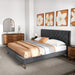 Dillon Mid-Century Modern Velvet Upholstered Platform Bed | Ashcroft Imports Furniture