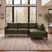 Juno L-Shaped Top Grain Leather Sofa and Chaise Lounge with Solid Wood Legs | Ashcroft Furniture Imports