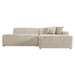 Mar Right-Facing Cream Corduroy Sectional Sofa | Ashcroft Imports Furniture