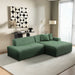 Mar Right-Facing Green Corduroy Sectional Sofa | Ashcroft Imports Furniture