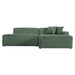 Mar Right-Facing Green Corduroy Sectional Sofa | Ashcroft Imports Furniture