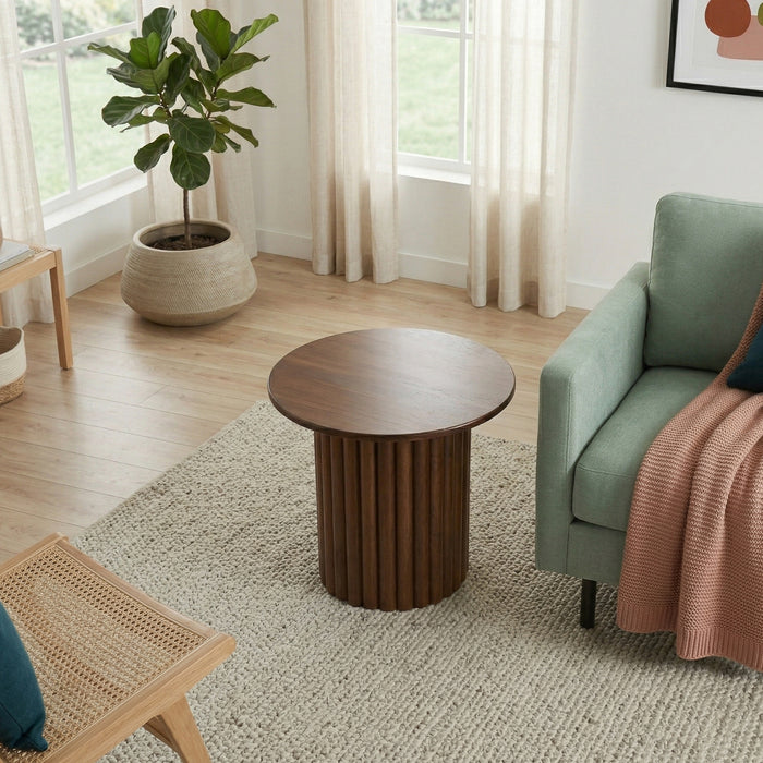 Merlin End Table in Walnut